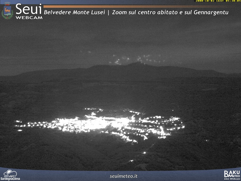 time-lapse frame, Monte Lusei Seui webcam