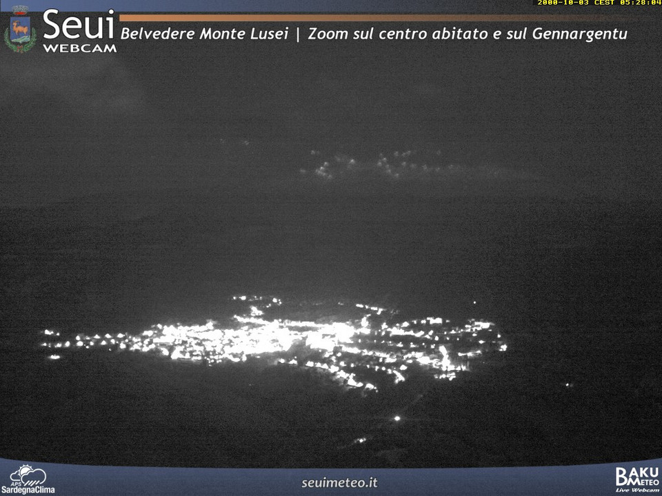 time-lapse frame, Monte Lusei Seui webcam