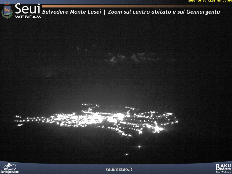 time-lapse frame, Monte Lusei Seui webcam