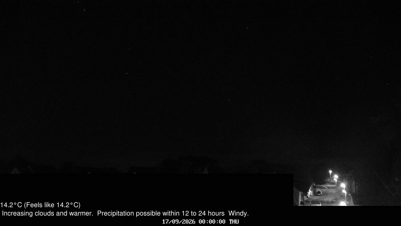 time-lapse frame, Wembury, Devon. Knighton Hill Cam webcam