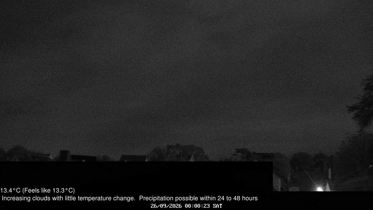 time-lapse frame, Wembury, Devon. Knighton Hill Cam webcam