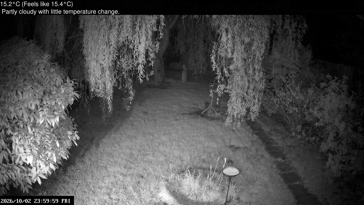 time-lapse frame, Wembury, Devon. Garden Cam webcam