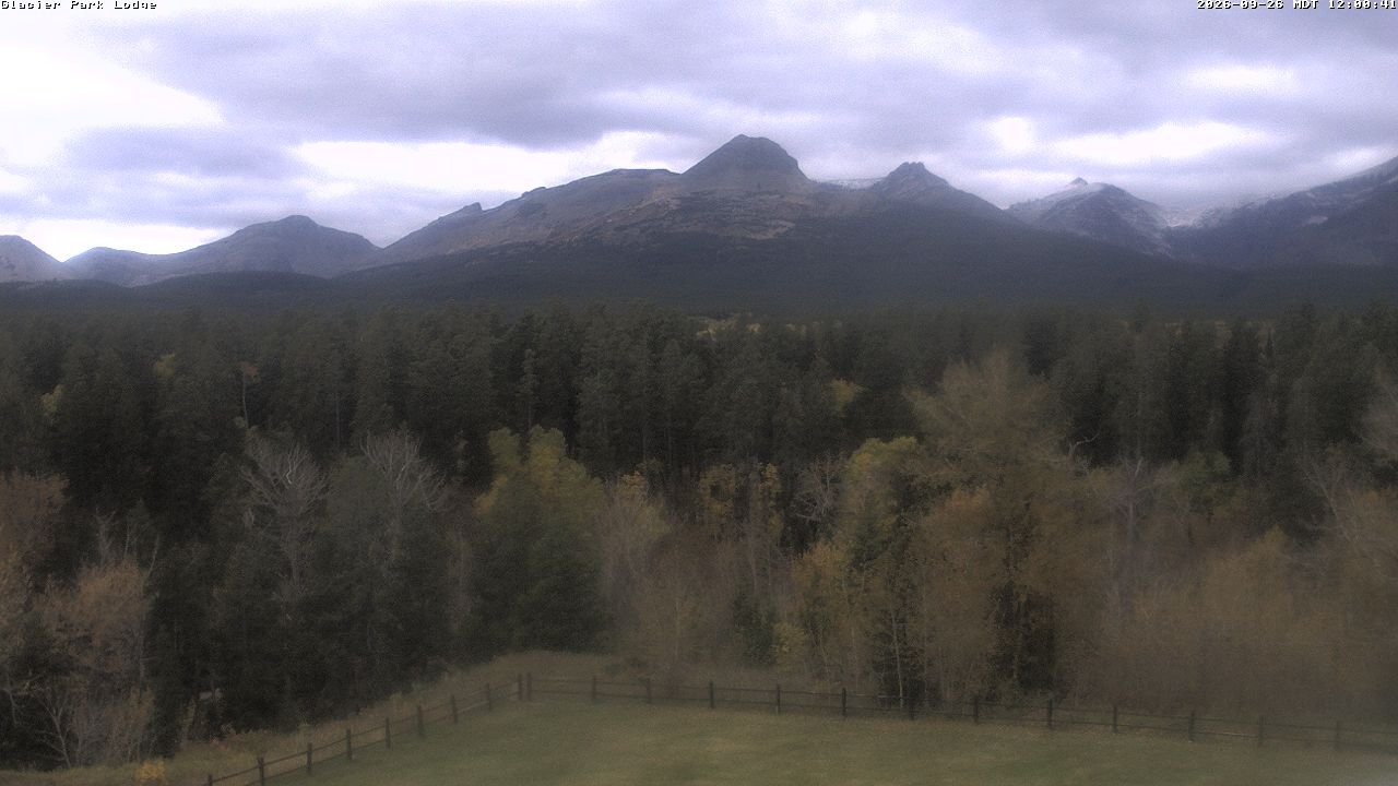 view from Glacier Park Lodge on 2026-09-26
