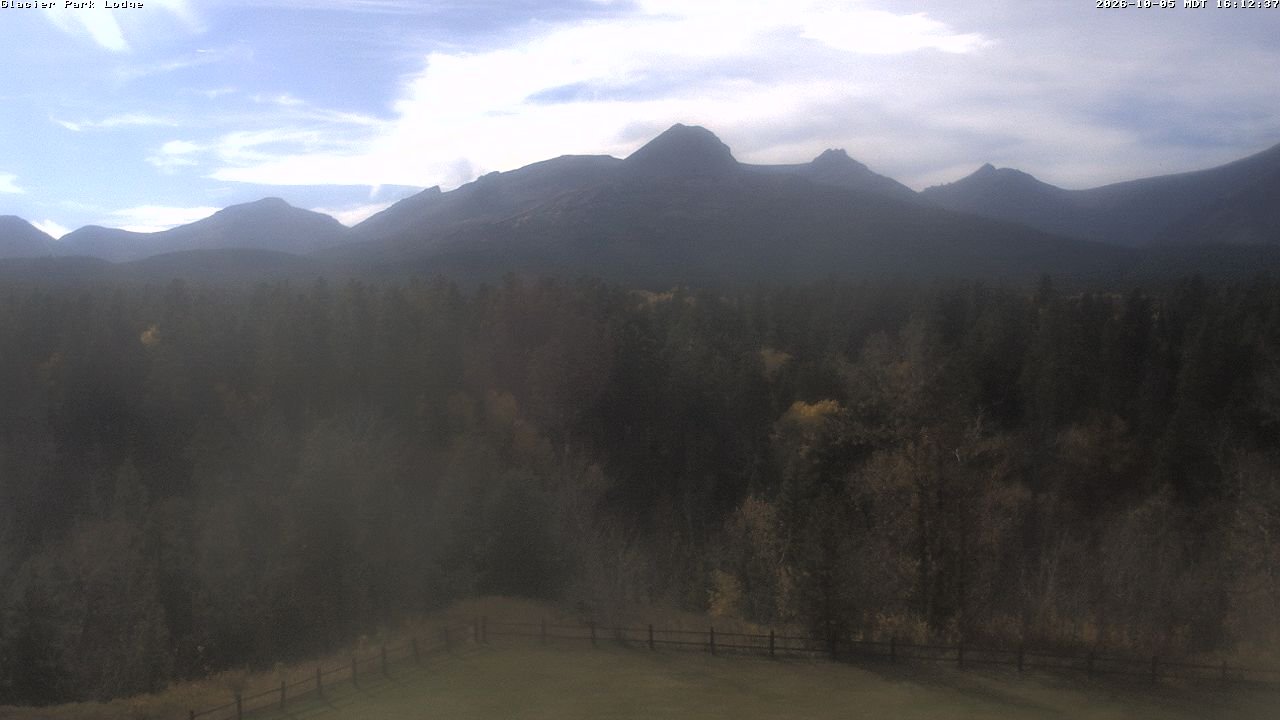 time-lapse frame, Glacier Park Lodge webcam