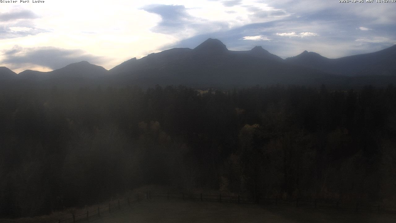 time-lapse frame, Glacier Park Lodge webcam