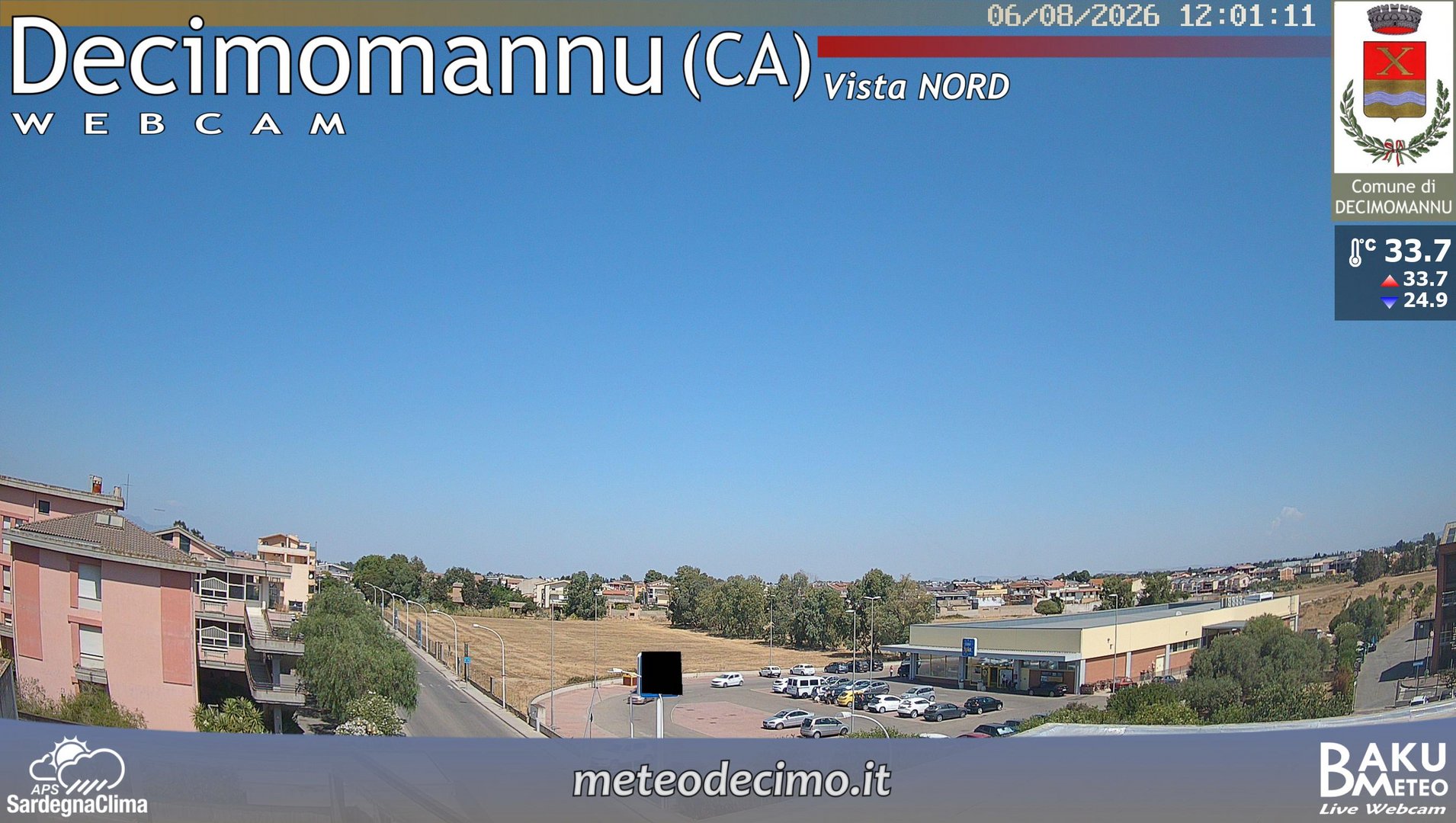 view from Decimomannu Nord on 2026-08-06