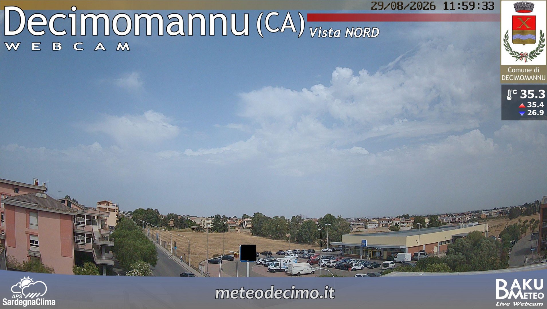 view from Decimomannu Nord on 2026-08-29