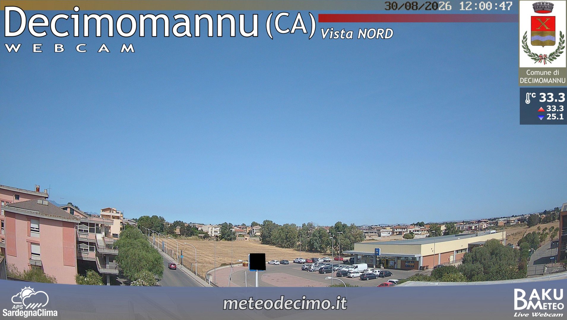 view from Decimomannu Nord on 2026-08-30