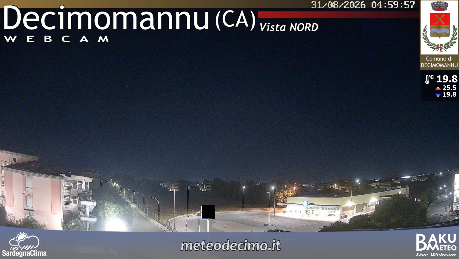 time-lapse frame, Decimomannu Nord webcam