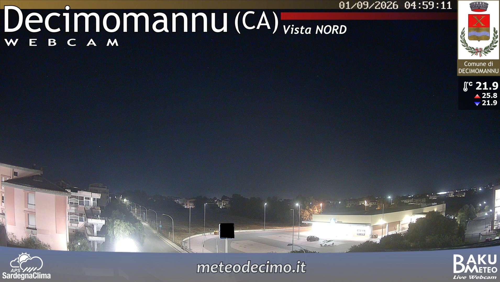 time-lapse frame, Decimomannu Nord webcam