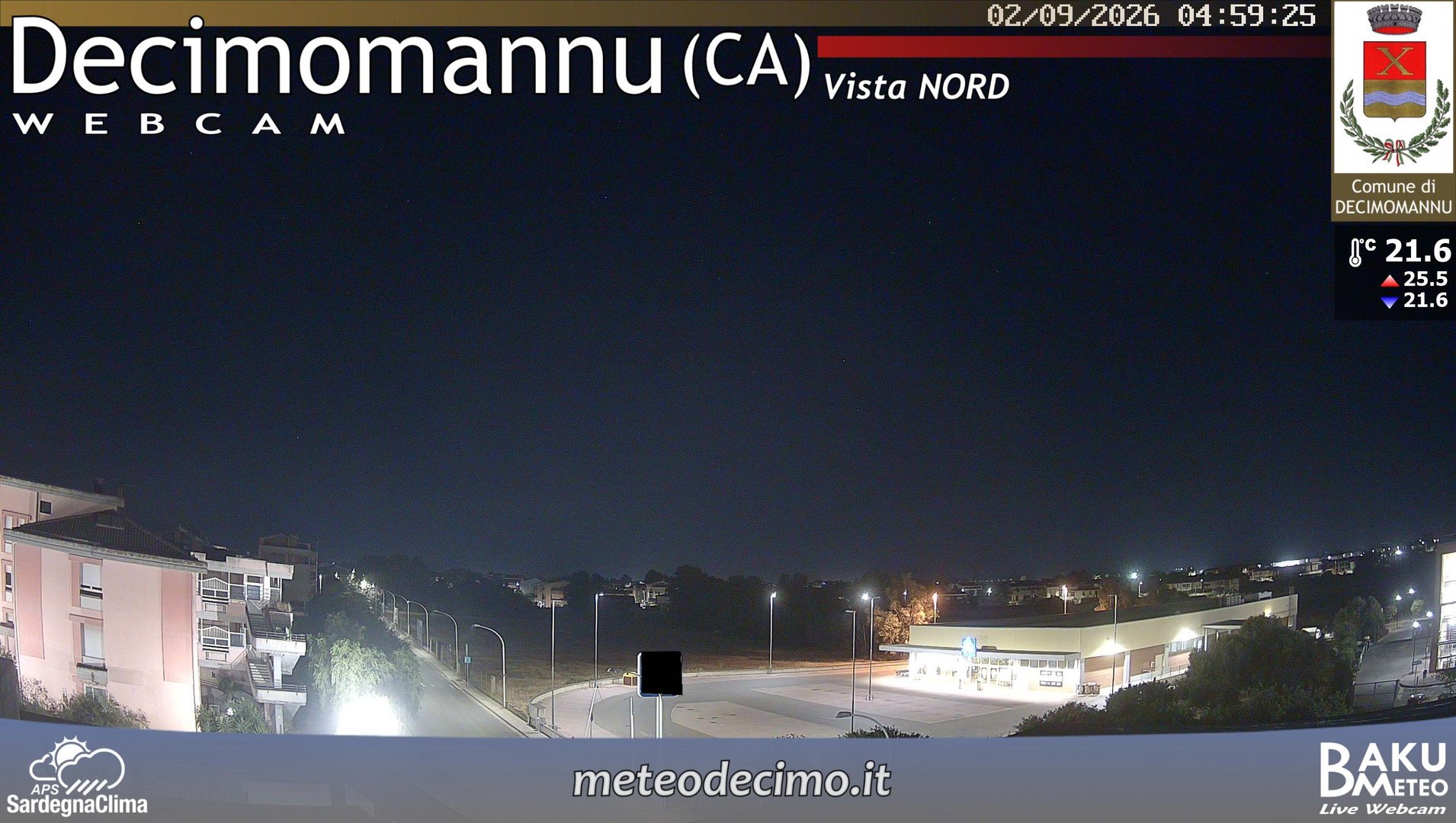 time-lapse frame, Decimomannu Nord webcam