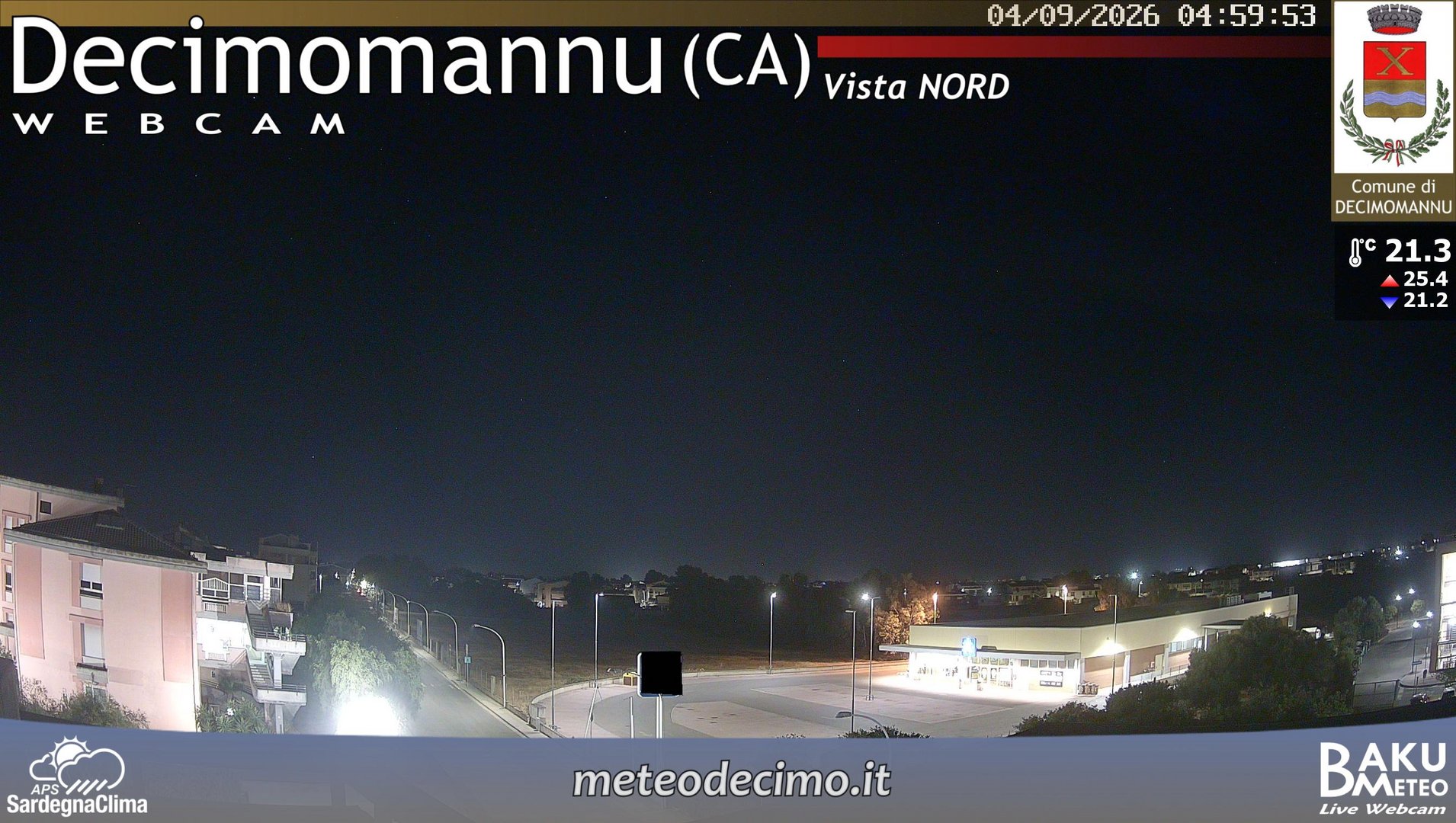 time-lapse frame, Decimomannu Nord webcam