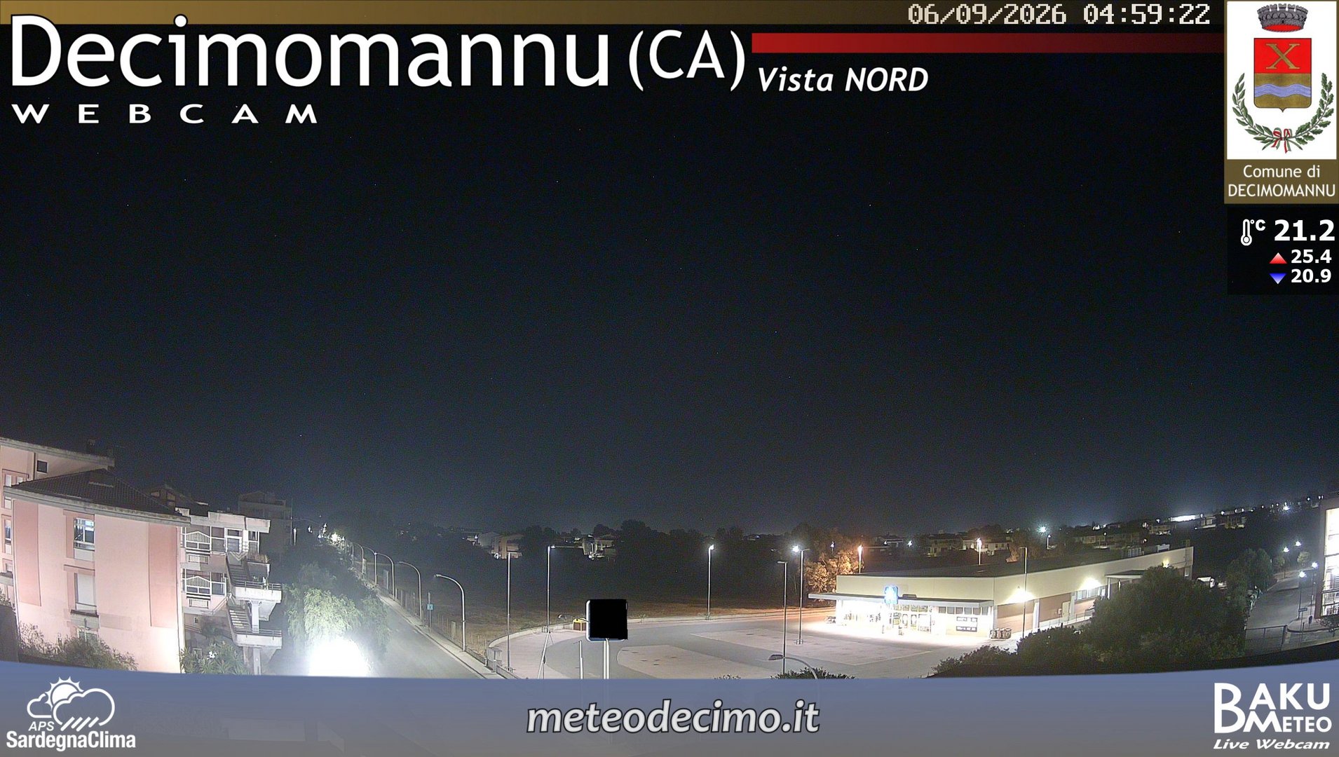 time-lapse frame, Decimomannu Nord webcam