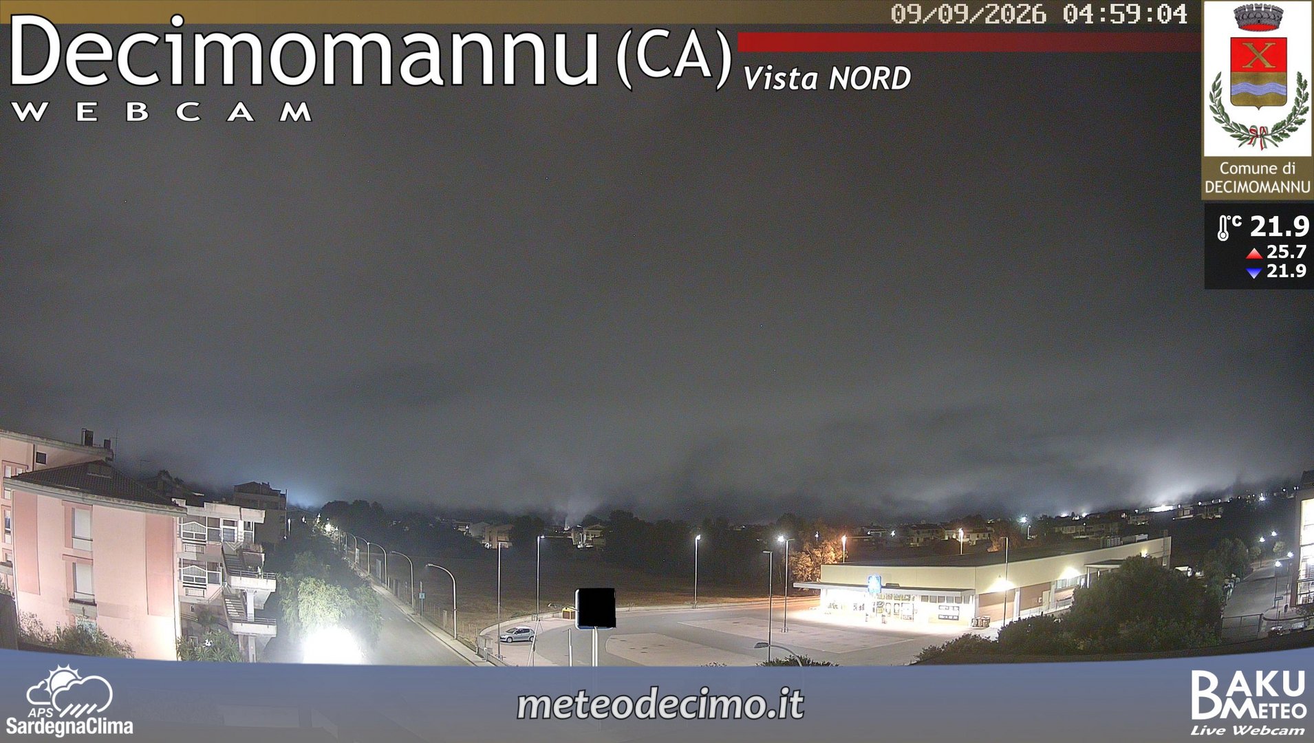 time-lapse frame, Decimomannu Nord webcam