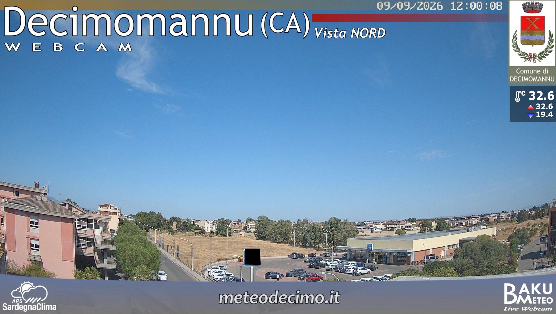 view from Decimomannu Nord on 2026-09-09