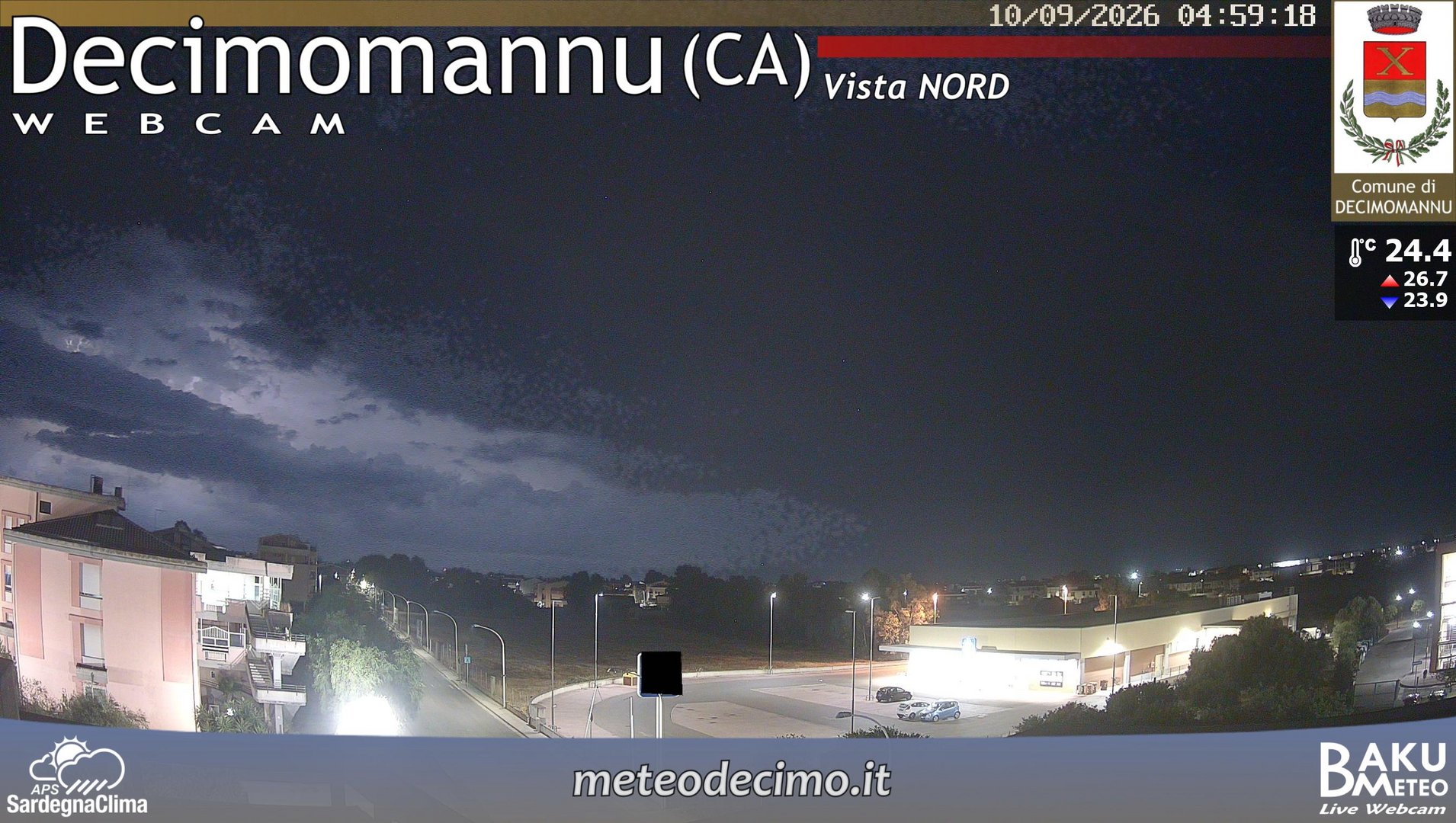 time-lapse frame, Decimomannu Nord webcam