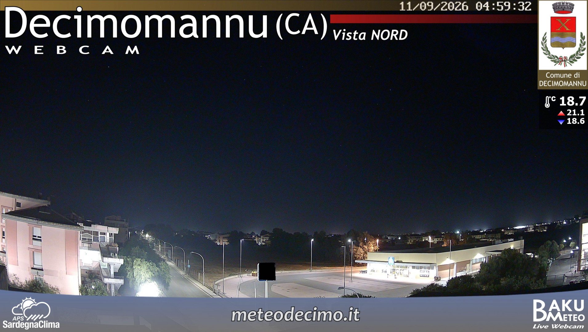 time-lapse frame, Decimomannu Nord webcam