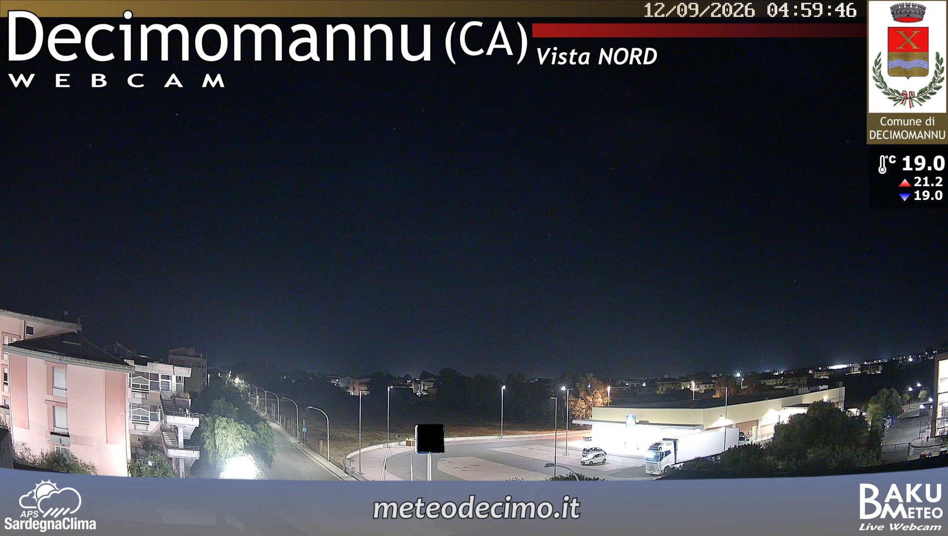 time-lapse frame, Decimomannu Nord webcam