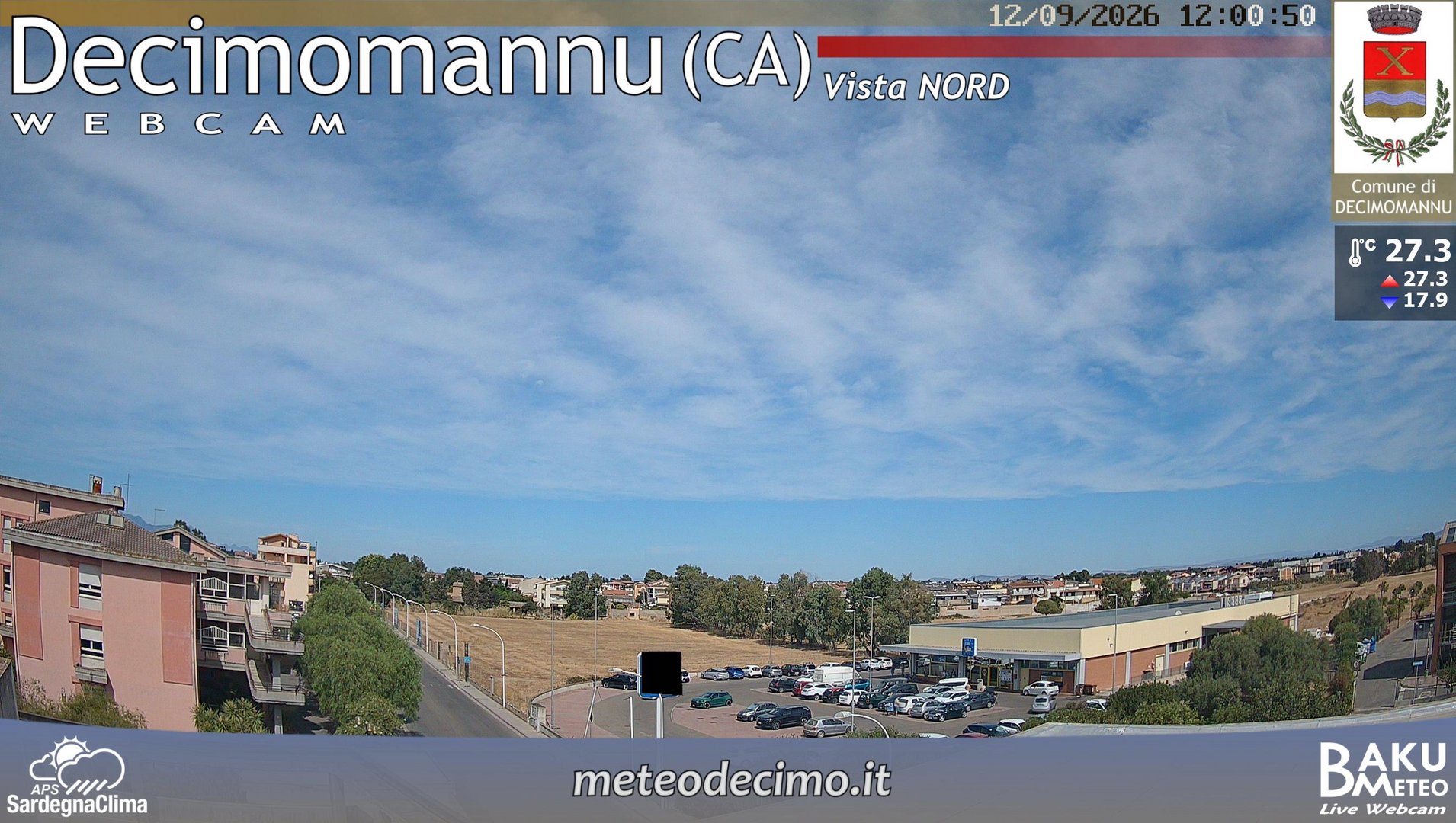 view from Decimomannu Nord on 2026-09-12