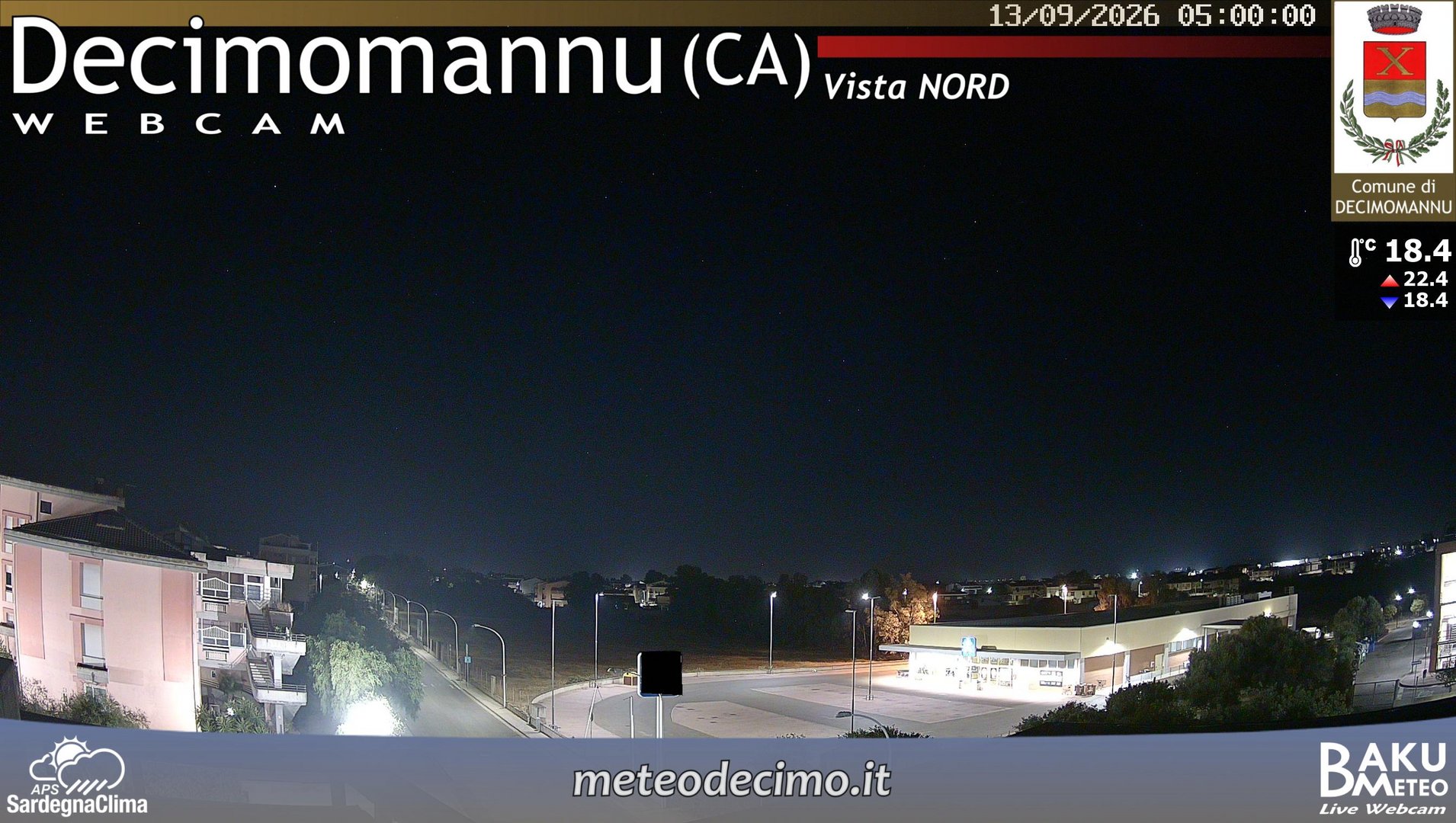 time-lapse frame, Decimomannu Nord webcam