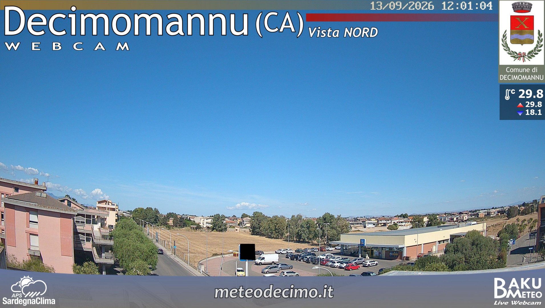 view from Decimomannu Nord on 2026-09-13