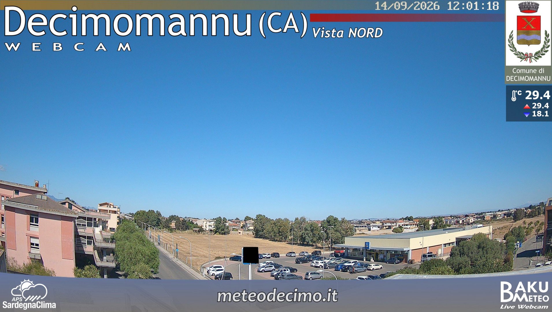 view from Decimomannu Nord on 2026-09-14