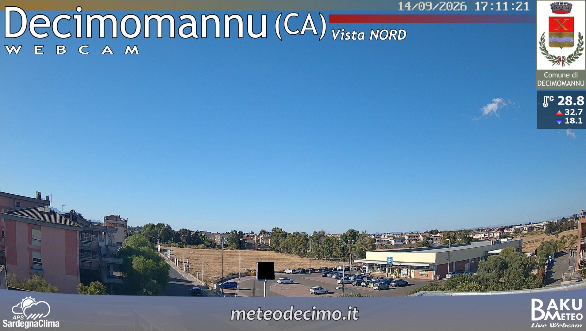time-lapse frame, Decimomannu Nord webcam