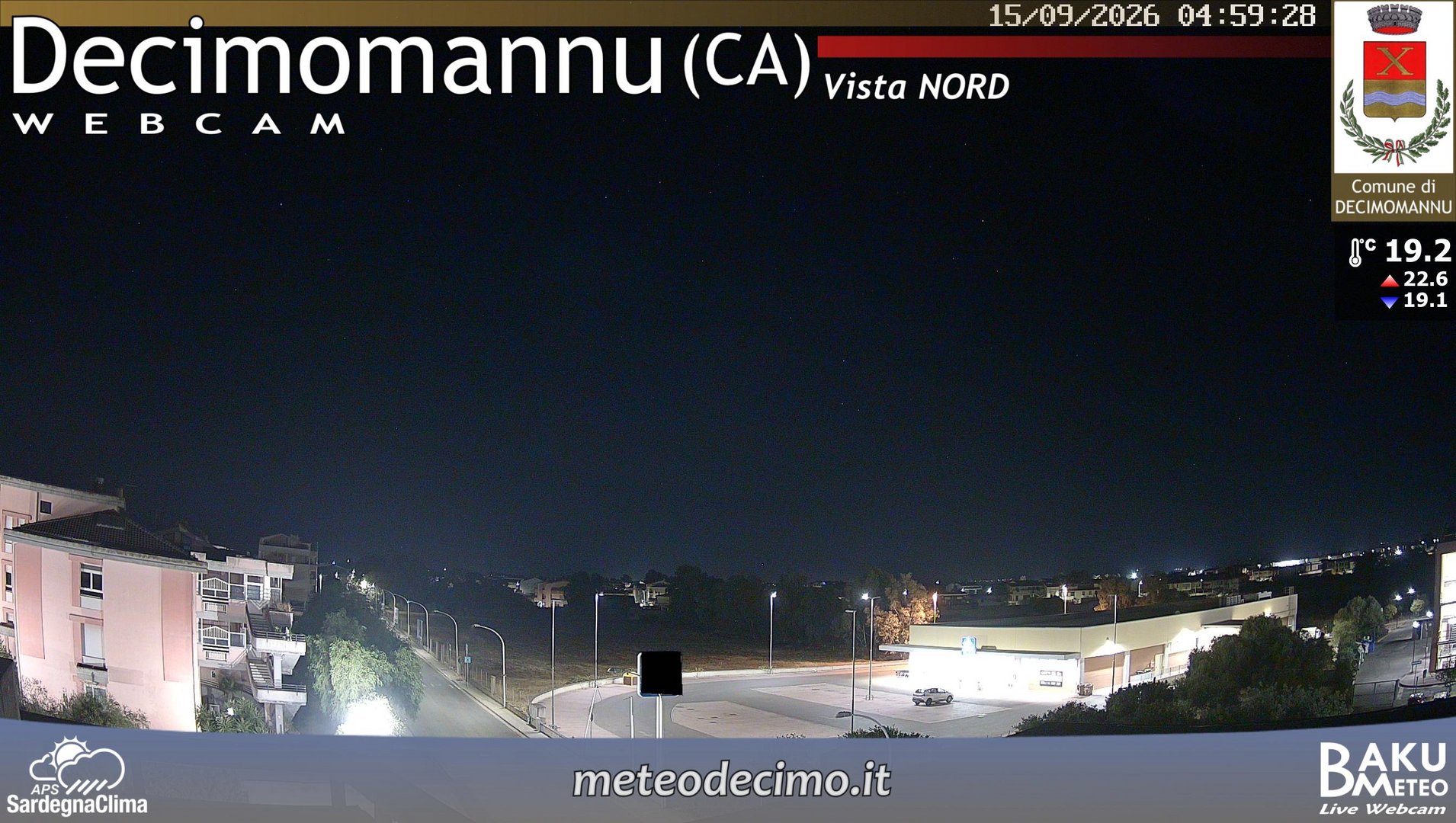 time-lapse frame, Decimomannu Nord webcam