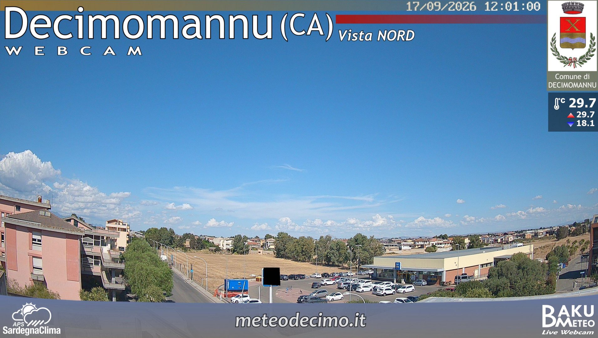 view from Decimomannu Nord on 2026-09-17