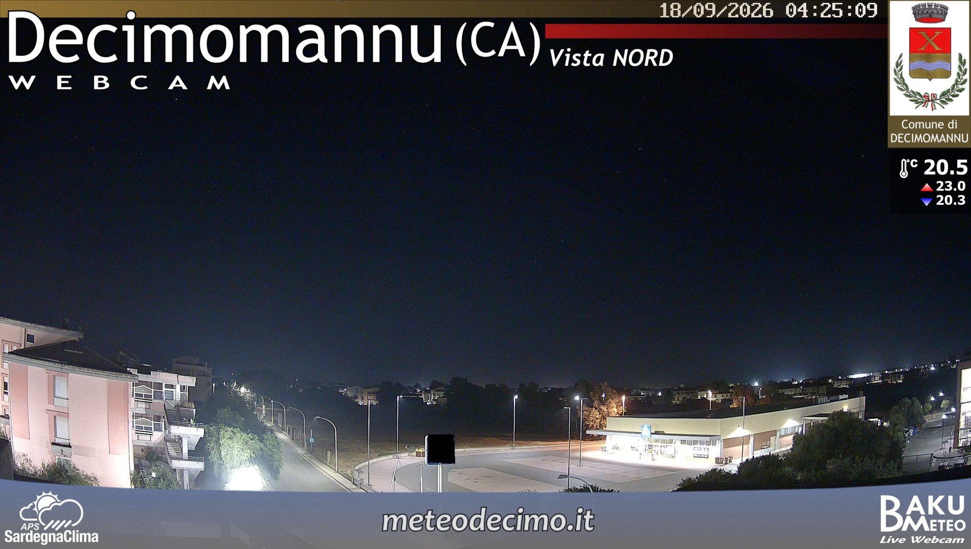 time-lapse frame, Decimomannu Nord webcam