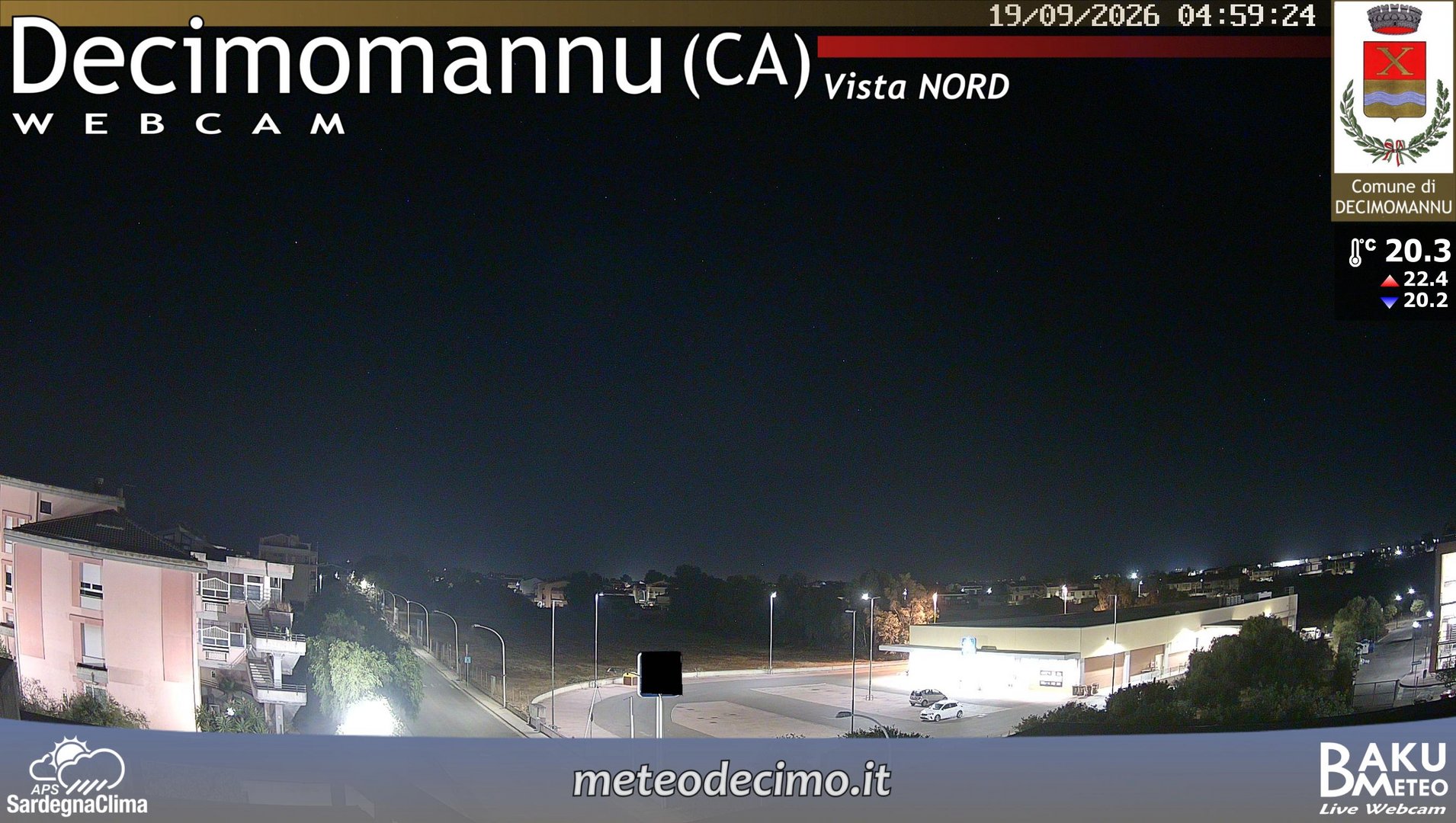 time-lapse frame, Decimomannu Nord webcam
