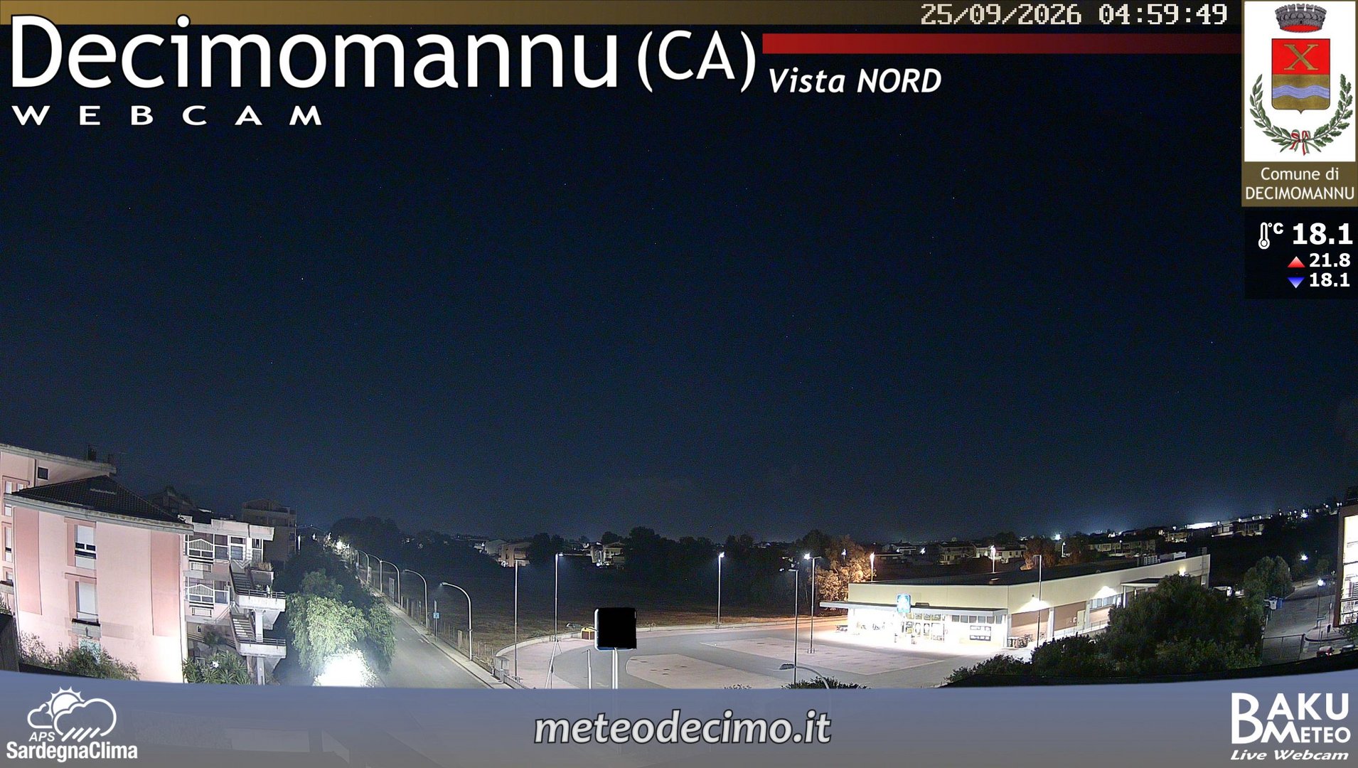 time-lapse frame, Decimomannu Nord webcam