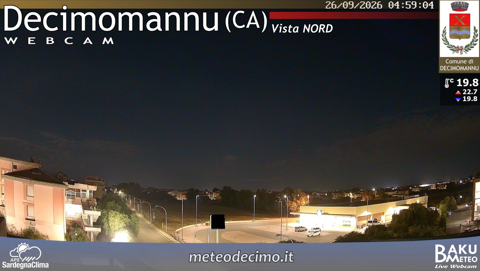 time-lapse frame, Decimomannu Nord webcam