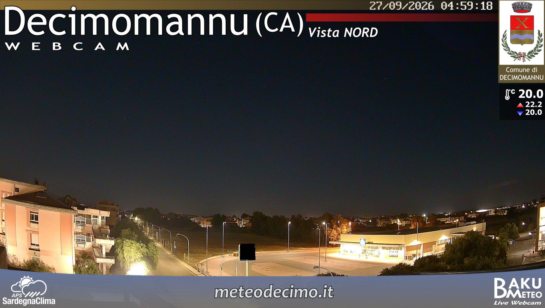 time-lapse frame, Decimomannu Nord webcam
