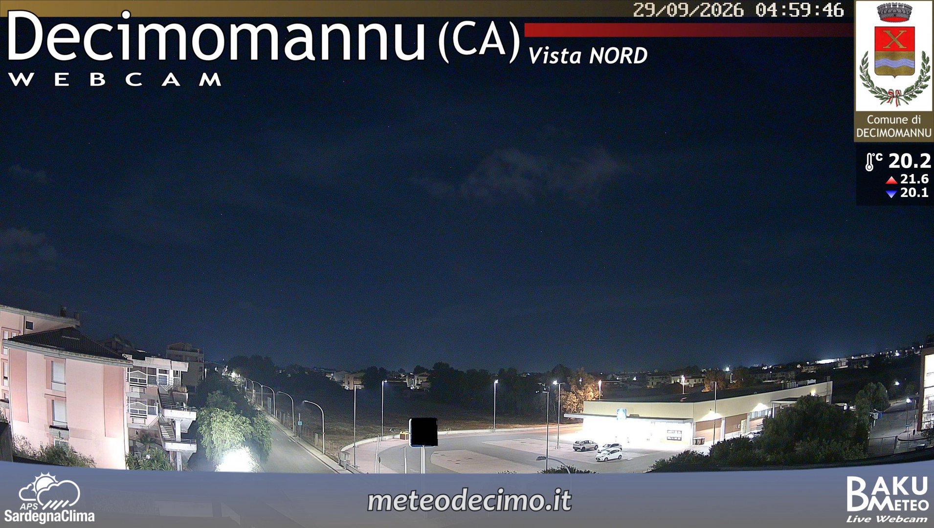 time-lapse frame, Decimomannu Nord webcam
