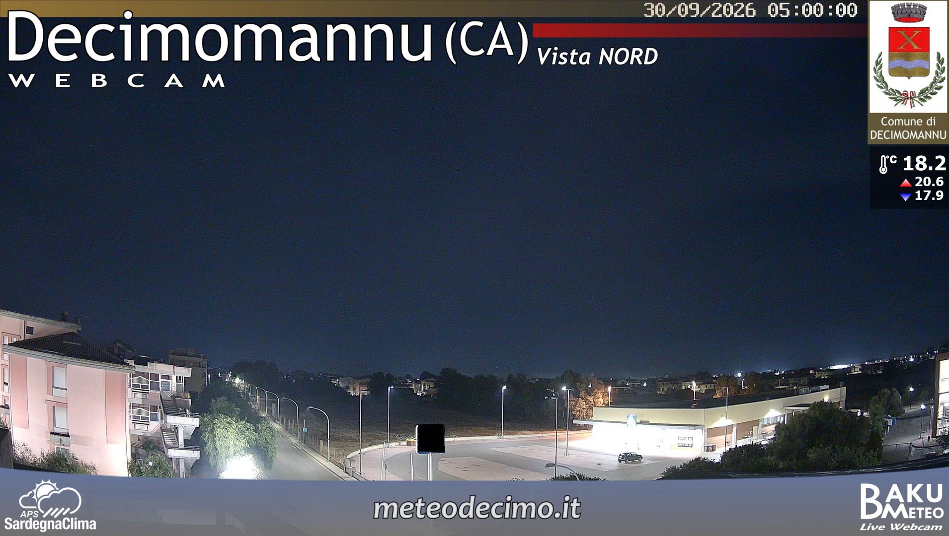 time-lapse frame, Decimomannu Nord webcam