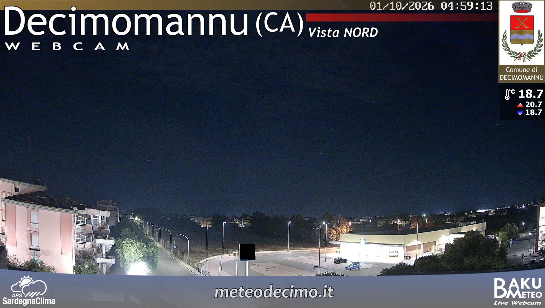 time-lapse frame, Decimomannu Nord webcam