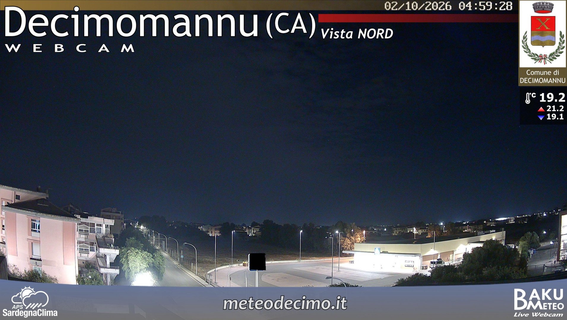 time-lapse frame, Decimomannu Nord webcam