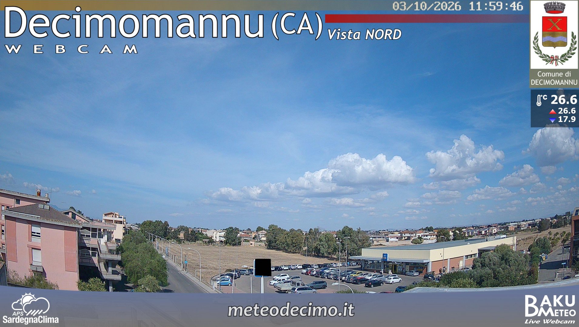 view from Decimomannu Nord on 2026-10-03