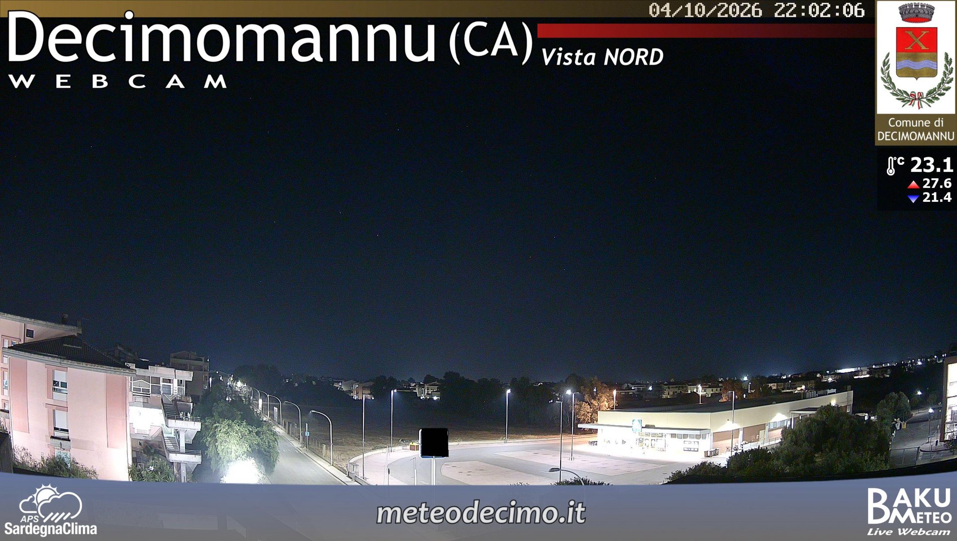 time-lapse frame, Decimomannu Nord webcam