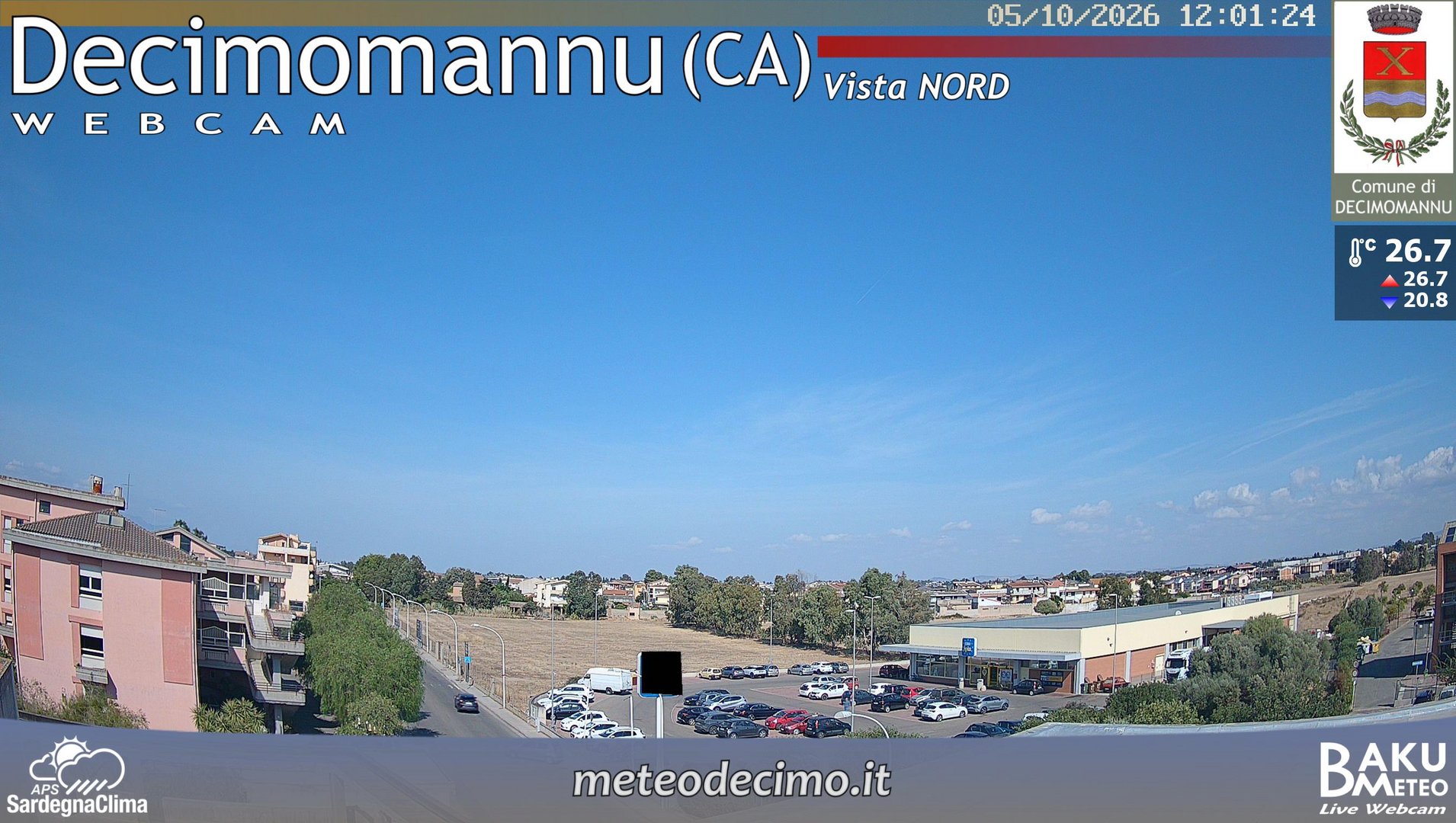 view from Decimomannu Nord on 2026-10-05