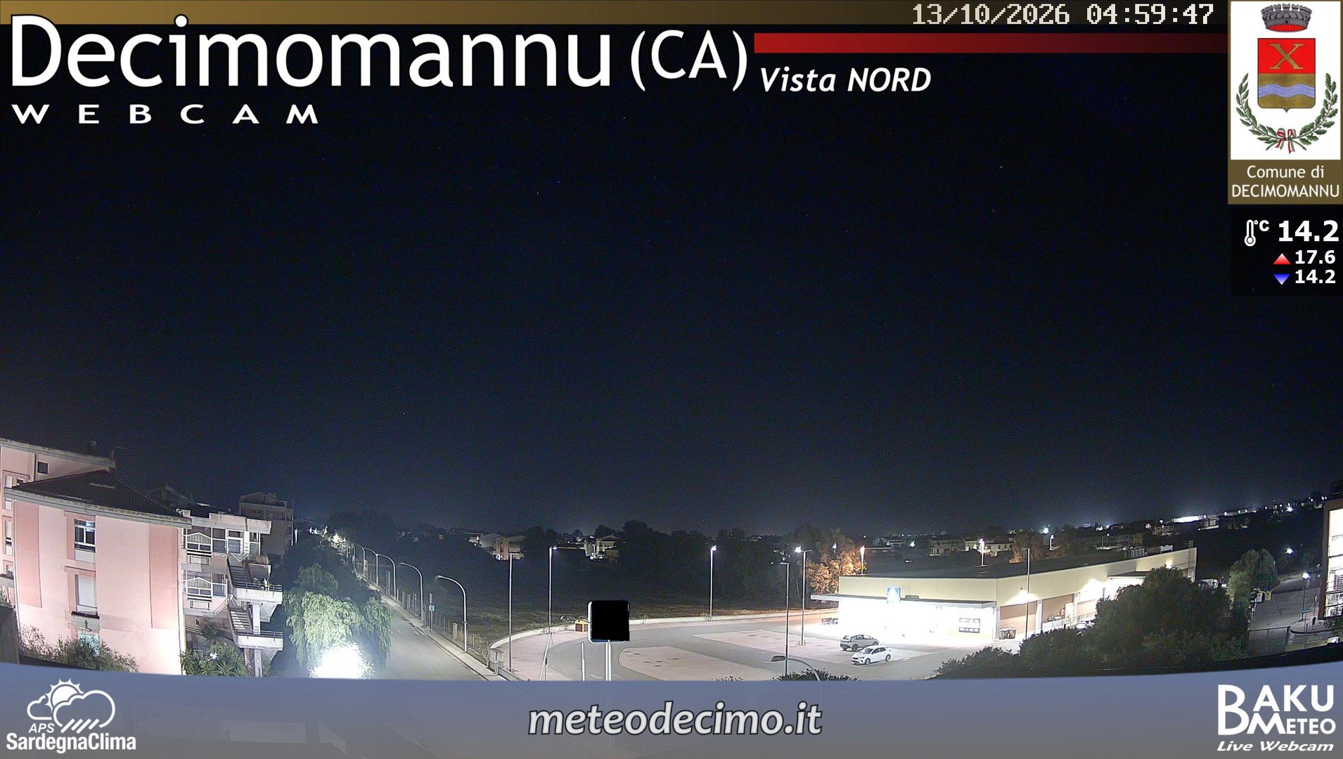time-lapse frame, Decimomannu Nord webcam