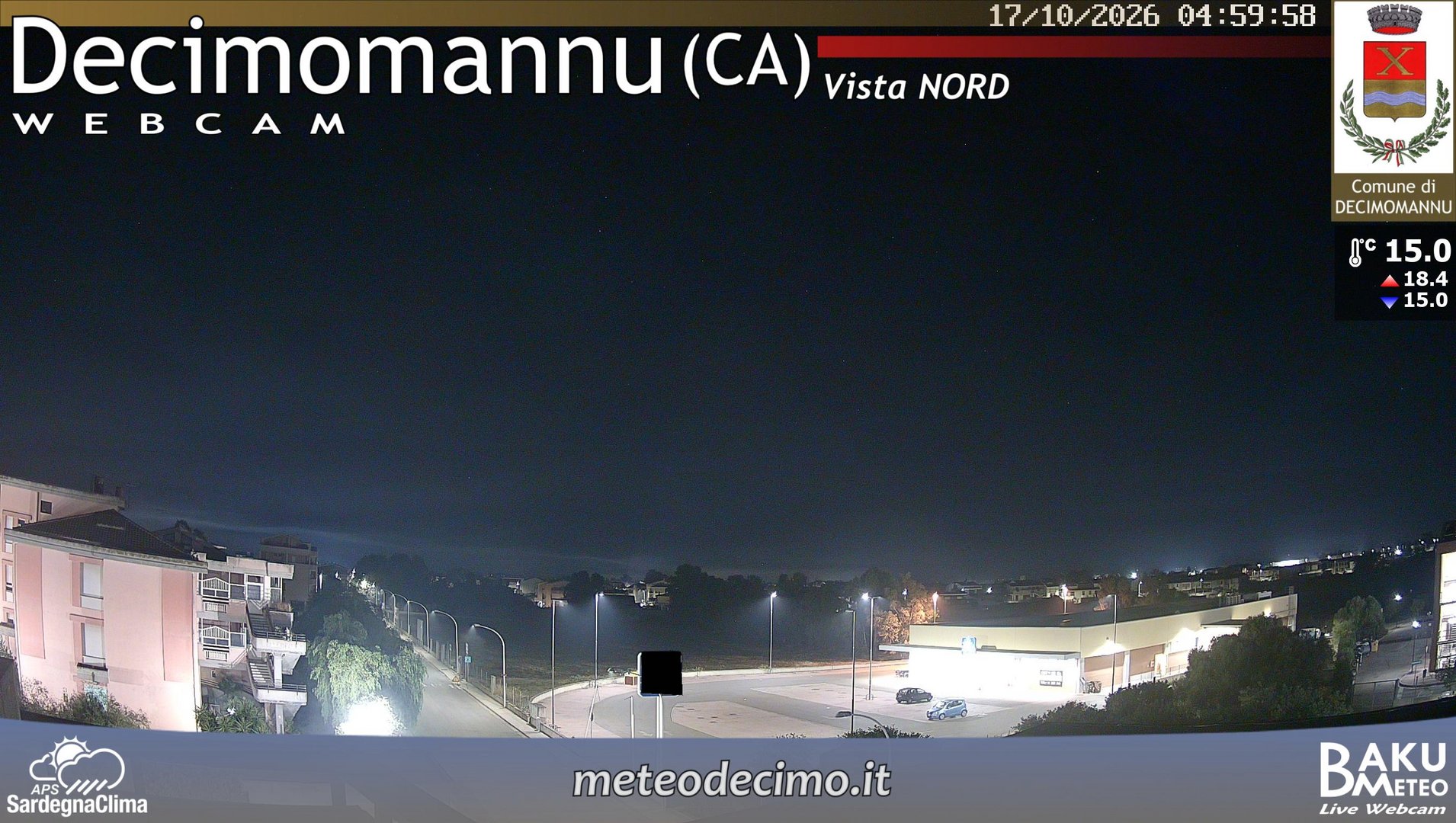 time-lapse frame, Decimomannu Nord webcam