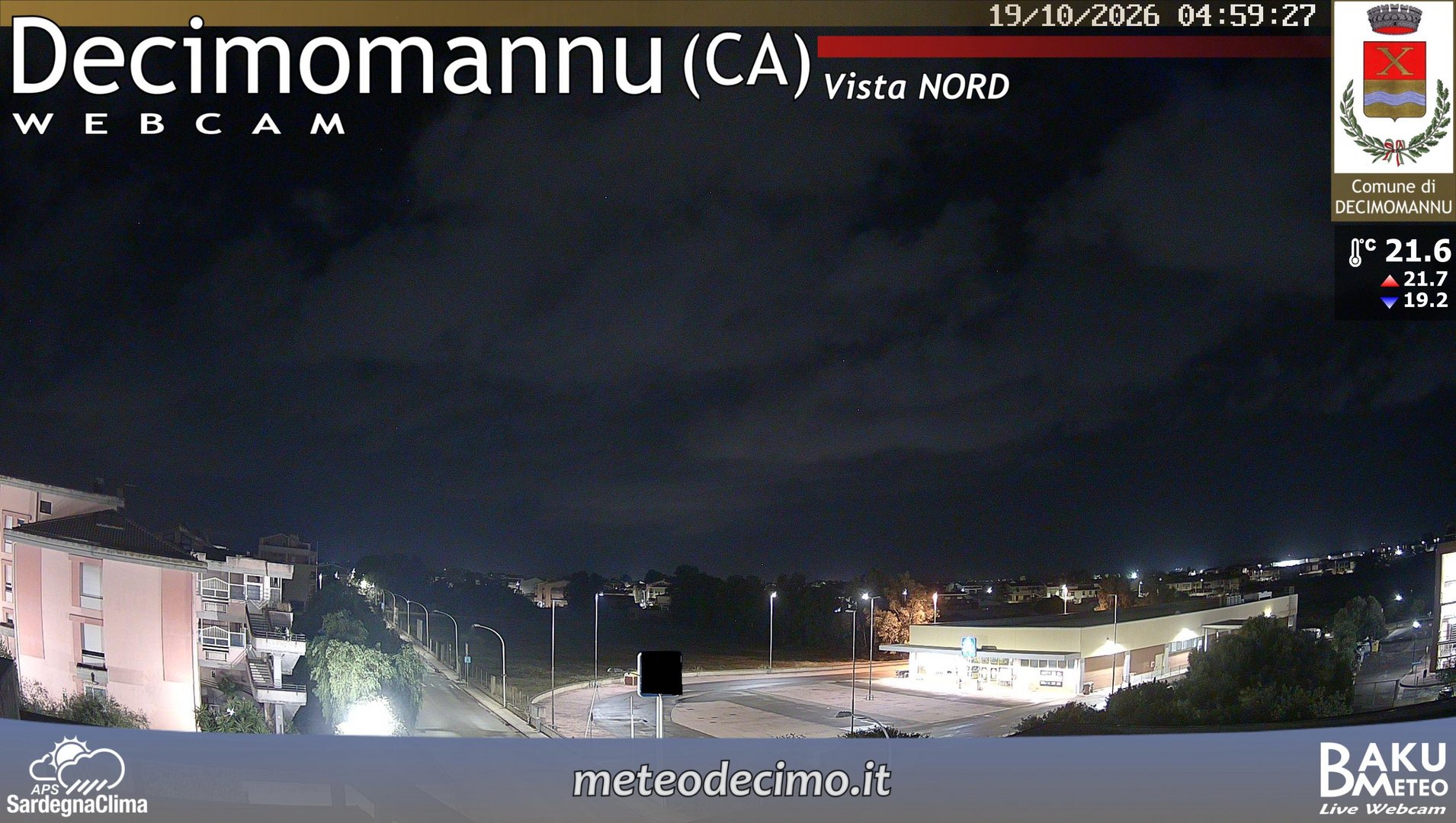 time-lapse frame, Decimomannu Nord webcam