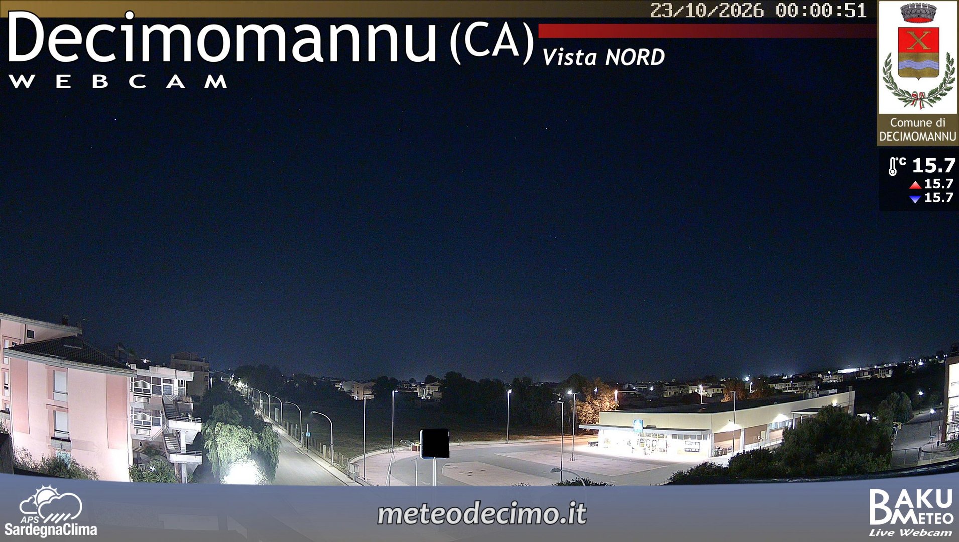 time-lapse frame, Decimomannu Nord webcam