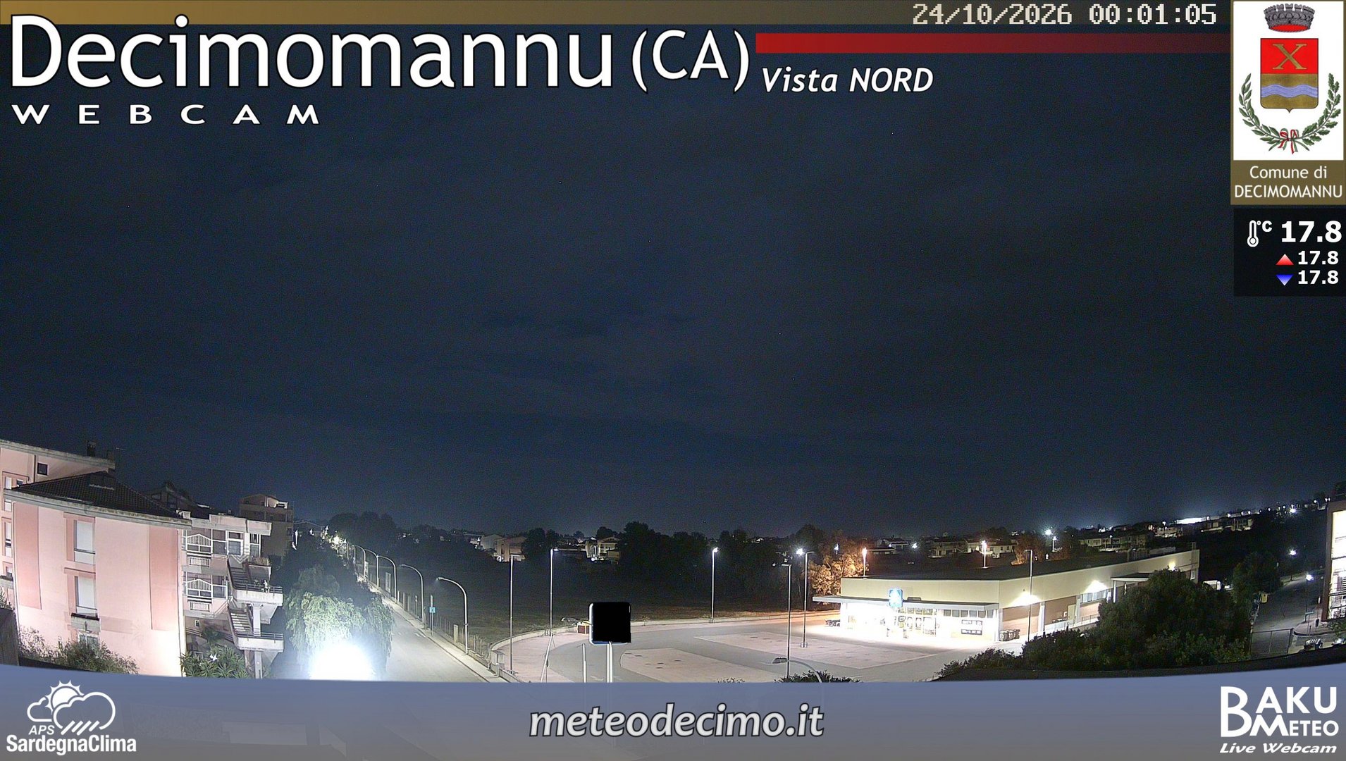 time-lapse frame, Decimomannu Nord webcam