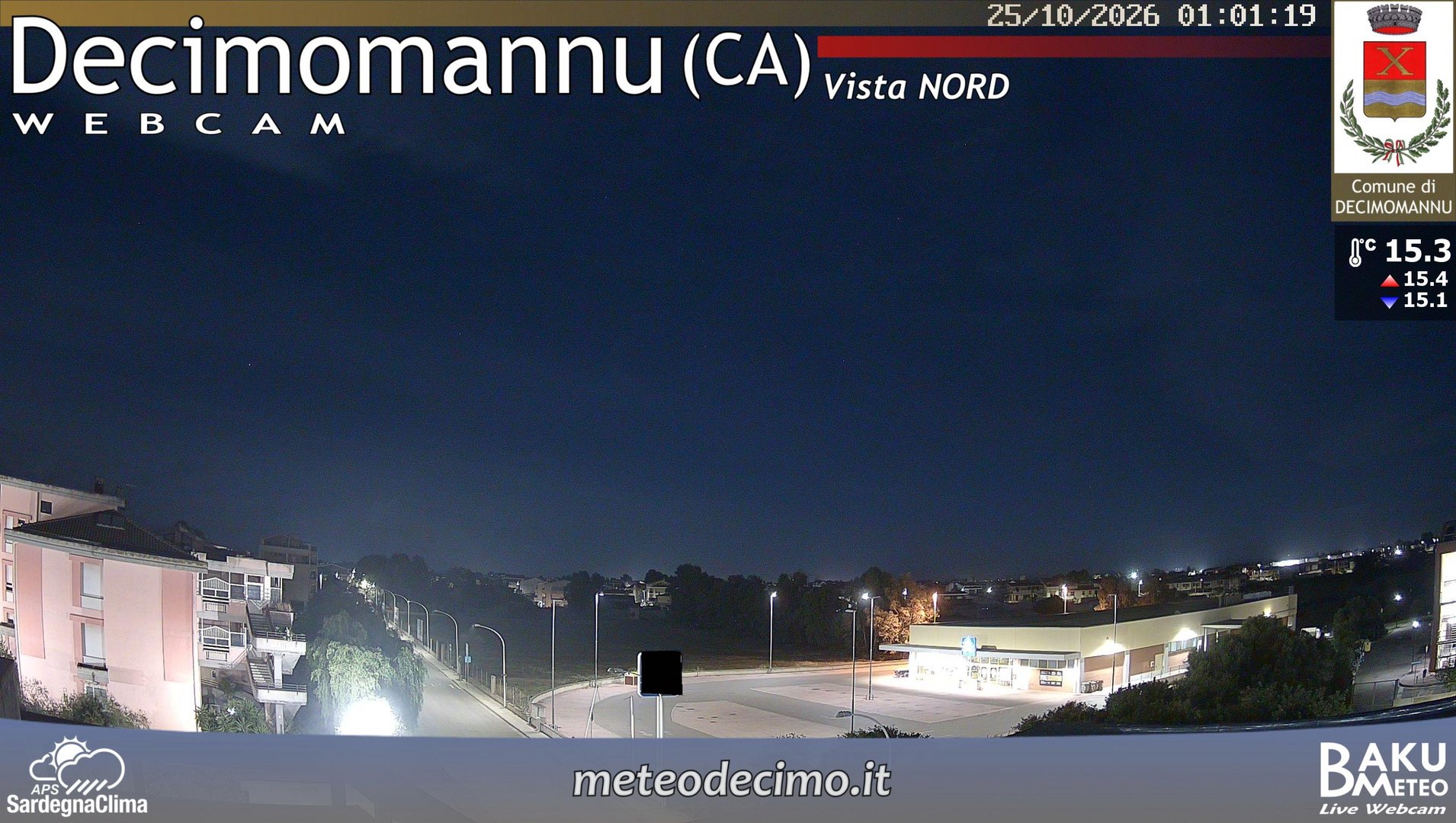 time-lapse frame, Decimomannu Nord webcam