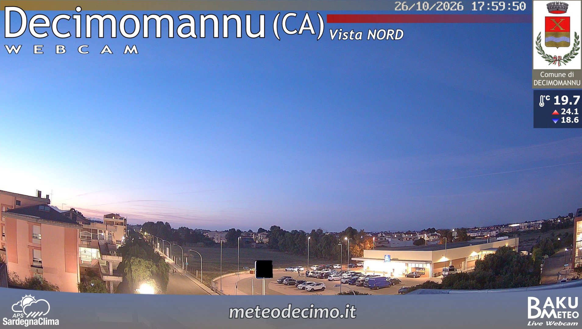 time-lapse frame, Decimomannu Nord webcam