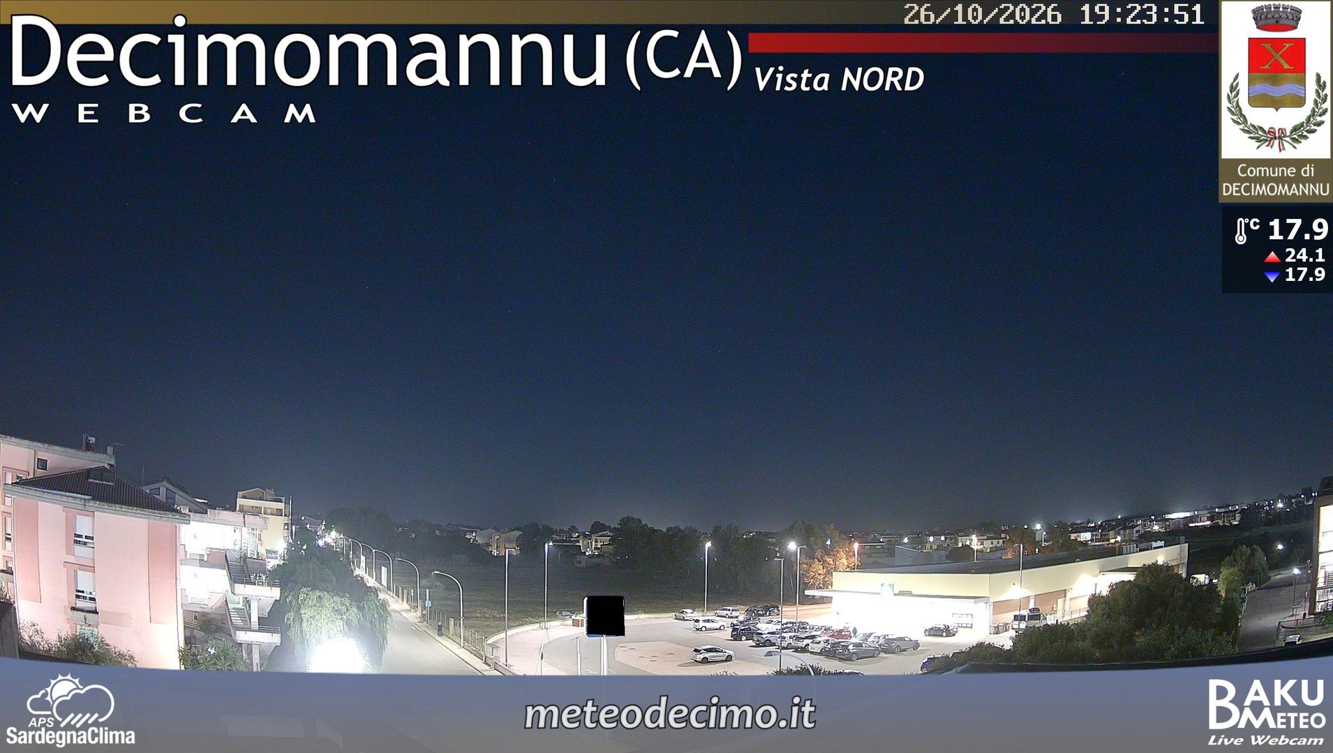 time-lapse frame, Decimomannu Nord webcam