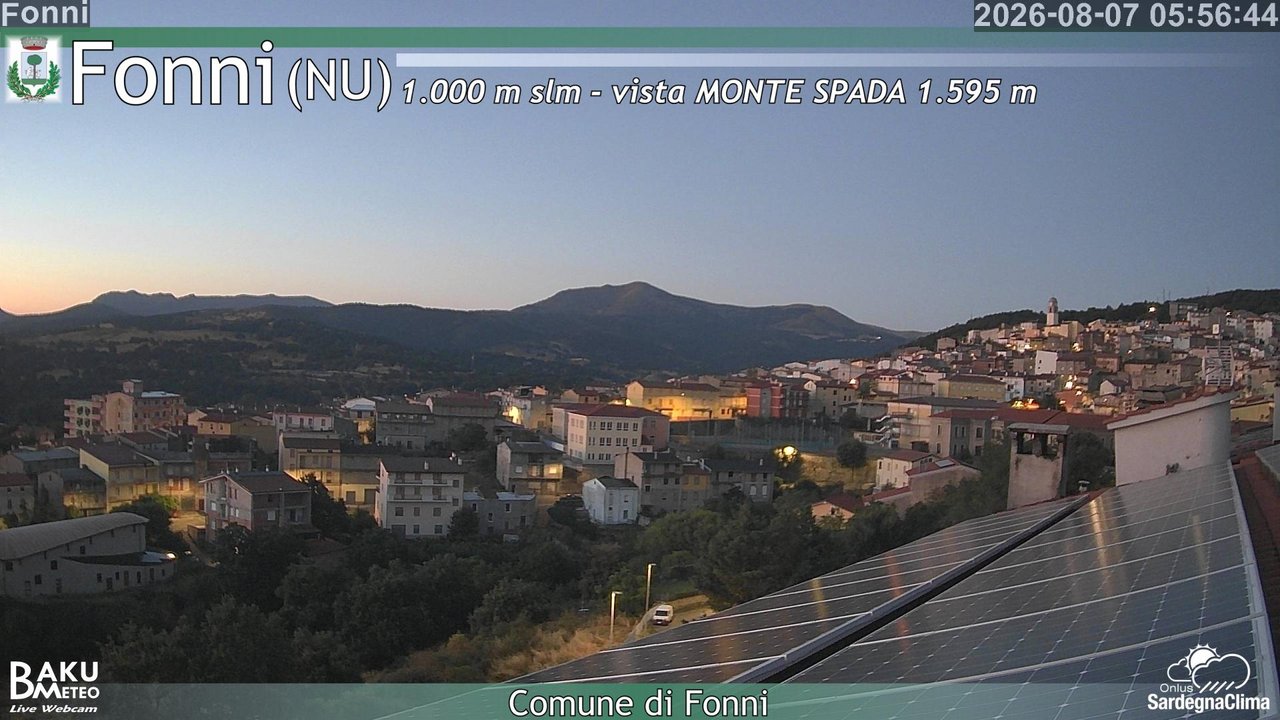 time-lapse frame, Fonni webcam